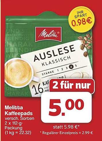 Melitta Kaffeepads Auslese Klassisch