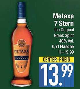 Metaxa 7 Stern - der Original Greek Spirit 40% Vol.