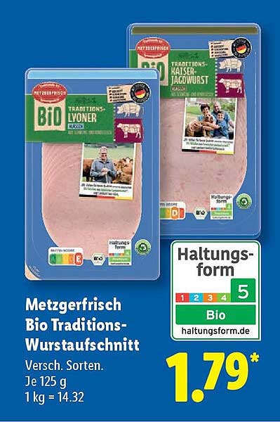 Metzgerfrisch Bio Traditions-Wurstaufschnitt