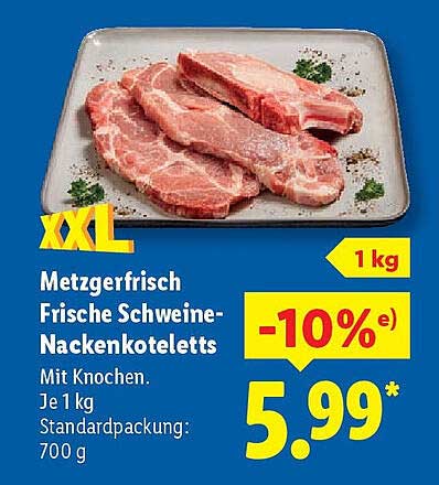 Metzgerfrisch Frische Schweine-Nackensteaks - 10% Rabatt