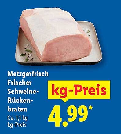 Metzgerfrisch Frischer Schweine-Rückenbraten
