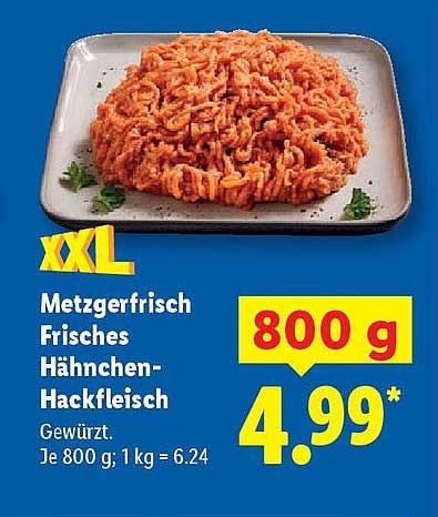 Metzgerfrisch Frisches Hühnchen-Hackfleisch 800 g