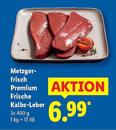 Metzgerfrisch Premium Frische Kalbs-Leber