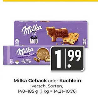 Milka Gebäck oder Küchlein versch. Sorten, 140–185 g