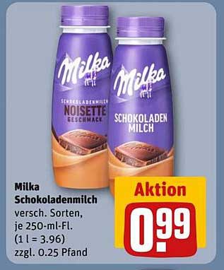Milka Schokoladenmilch 250ml - Aktion für nur 0,99 €