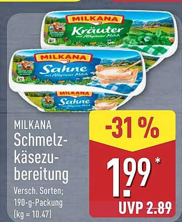 MILKANA Schmelzkäsezubereitung