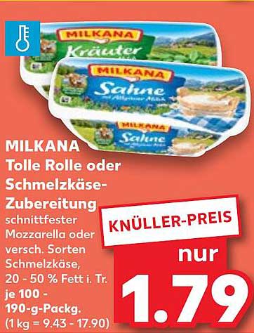 MILKANA Tolle Rolle oder Schmelzkäse-Zubereitung