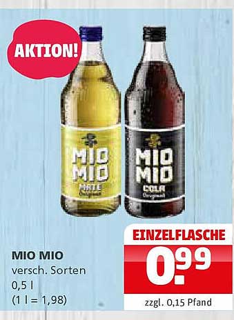 MIO MIO - verschiedene Sorten 0,5 l - nur 0,99 €