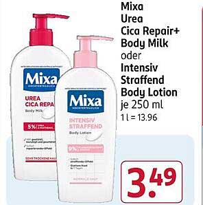 Mixa Urea Cica Repair+ Body Milk oder Intensiv Straffend Body Lotion je 250 ml