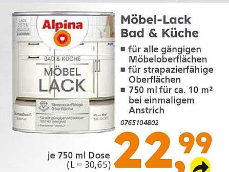 Möbel-Lack Bad & Küche von Alpina