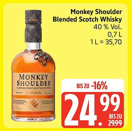 Monkey Shoulder Blended Scotch Whisky 0,7 L