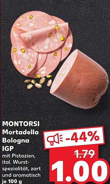 MONTORSI Mortadella Bologna IGP mit Pistazien