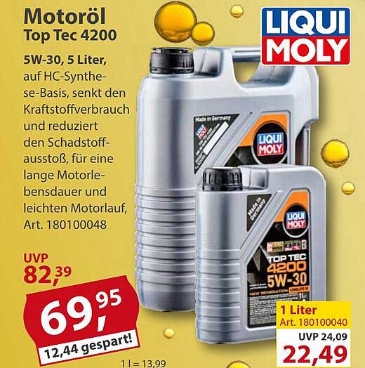 Motoröl Top Tec 4200 5W-30, 5 Liter