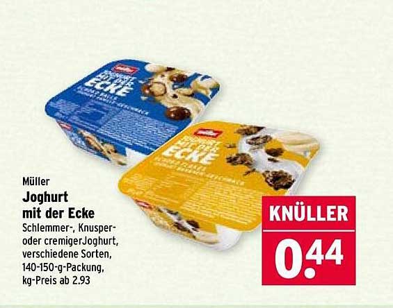 Müller Joghurt mit der Ecke