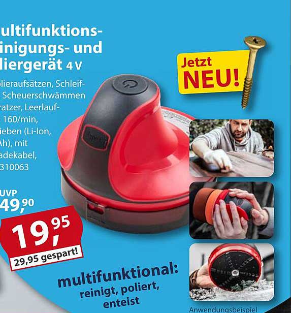 Multifunktions-Reinigungs- und Poliergerät 4 V