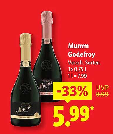 Mumm Godefroy Verschiedene Sorten 0,75 L
