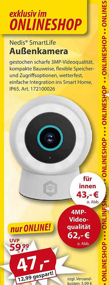 Nedis® SmartLife Außenkamera
