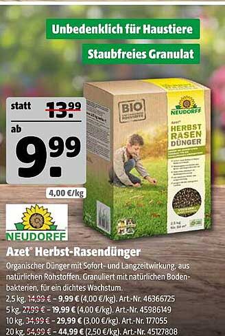 Neudorff Azet® Herbst-Rasendünger