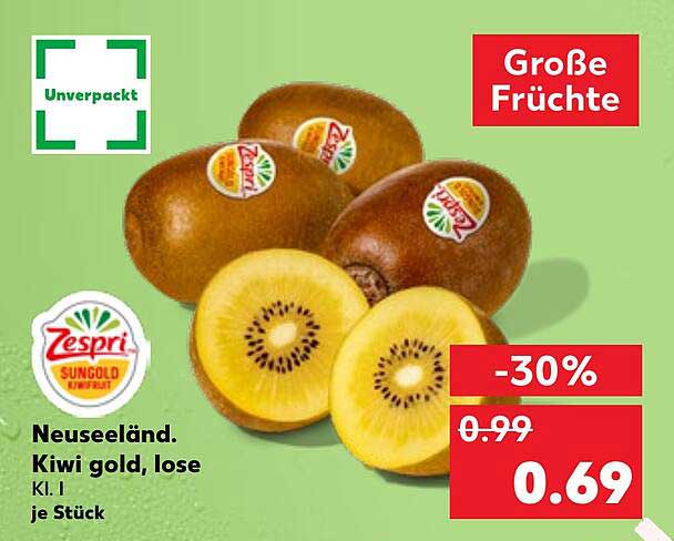 Neuseeländische Kiwi gold, lose – Zespri Sungold