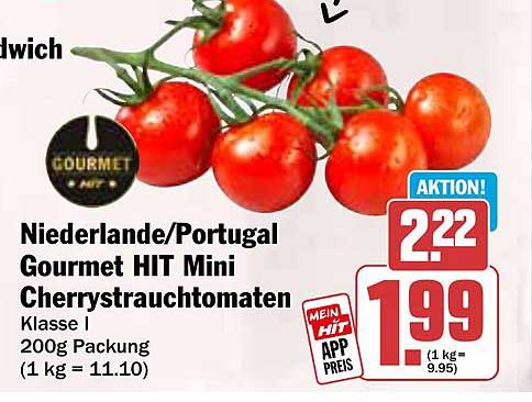 Niederlande/Portugal Gourmet HIT Mini Cherrystrauchtomaten 200g