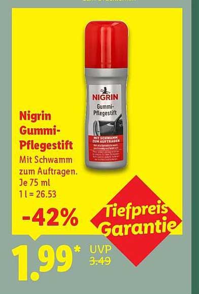 Nigrin Gummi-Pflegestift 75 ml