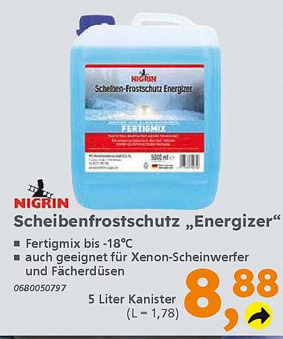 Nigrin Scheibenfrostschutz "Energizer" 5 Liter Kanister