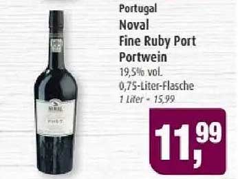 Noval Fine Ruby Port Portwein, 0,75-Liter-Flasche