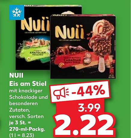 NUII Eis am Stiel - knuspriges Schokoladenerlebnis