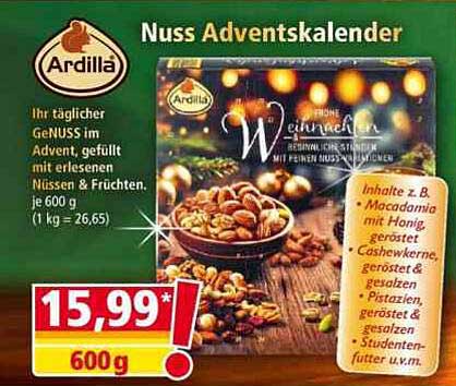 Nuss Adventskalender von Ardilla