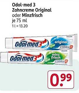 Odol-med 3 Zahnpasta Original oder Minzfrisch 75 ml