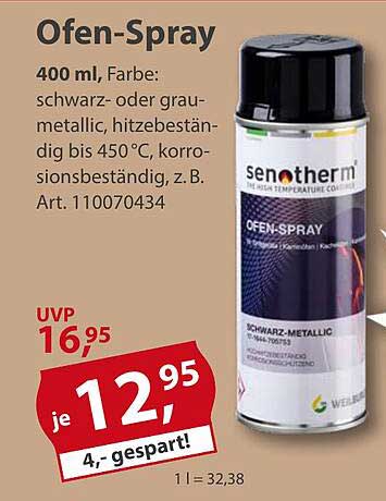 Ofen-Spray 400 ml, Farbe: schwarz-metallic