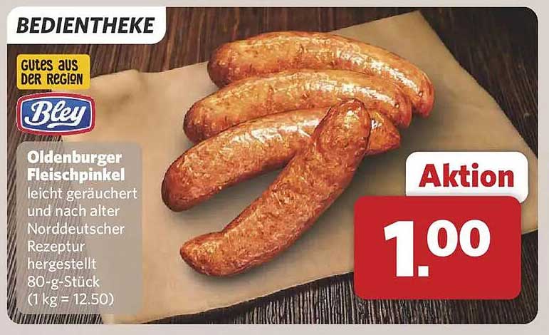 Oldenburger Fleischpinkel - 80-g-Stück für nur 1,00 €