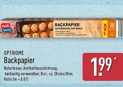 OptiHome Backpapier naturbraun, auf Rolle