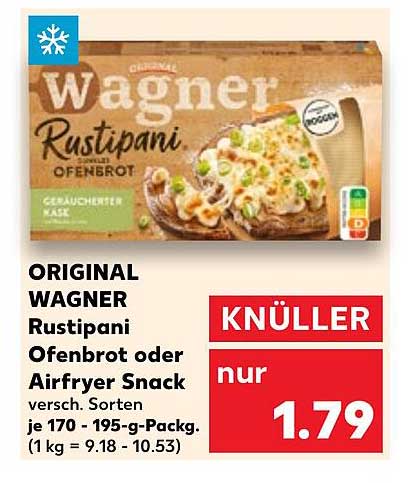 ORIGINAL WAGNER Rustipani Ofenbrot oder Airfryer Snack