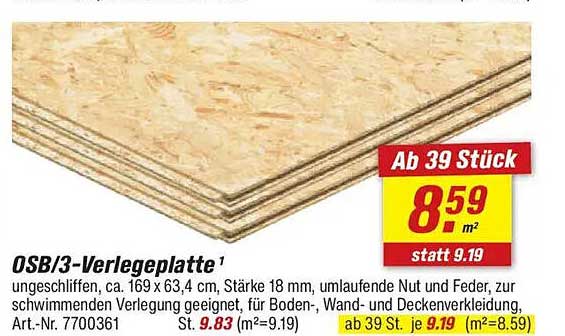 OSB/3-Verlegeplatte