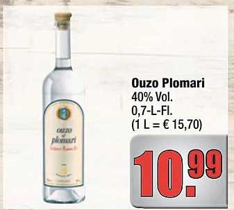 Ouzo Plomari 40% Vol., 0,7-L-Flasche