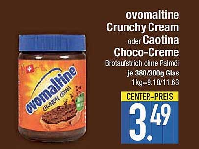 ovomaltine Crunchy Cream oder Caotina Choco-Creme
