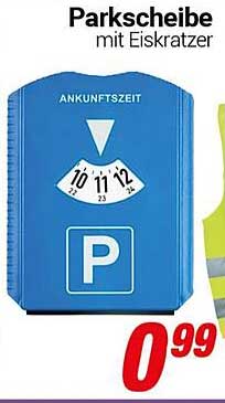 Parkscheibe mit Eiskratzer