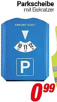 Parkscheibe mit Eiskratzer