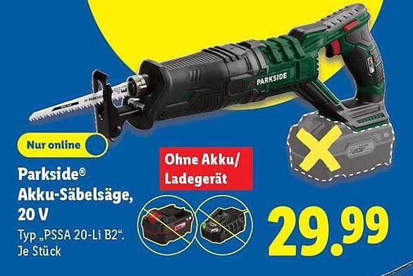 Parkside® Akku-Säbelsäge, 20 V