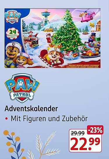 PAW Patrol Adventskalender mit Figuren und Zubehör
