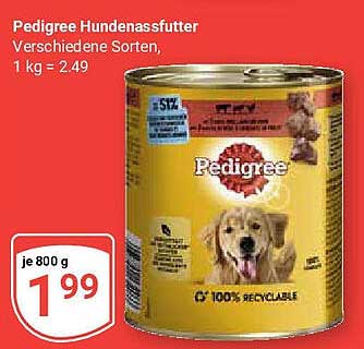 Pedigree Hundenassfutter – verschiedene Sorten, 800 g zum Sonderpreis