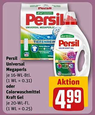 Persil Universal Megaperls oder Colorwaschmittel Kraft Gel