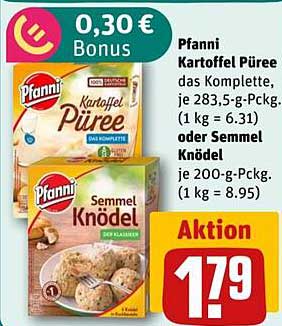 Pfanni Kartoffel Püree oder Semmel Knödel
