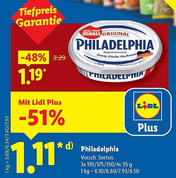 Philadelphia Frischkäse – Original im Angebot