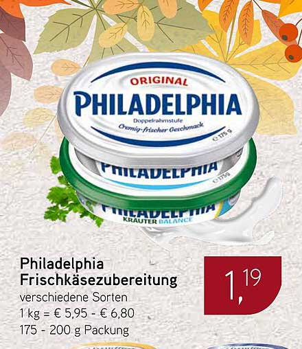 Philadelphia Frischkäsezubereitung - verschiedene Sorten