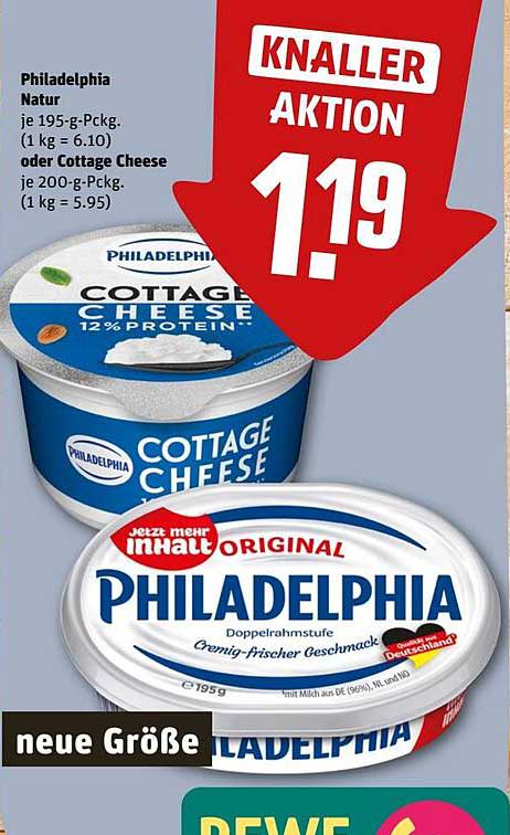 Philadelphia Natur oder Cottage Cheese im Angebot