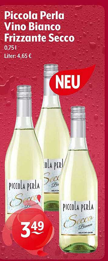 Piccola Perla Vino Bianco Frizzante Secco 0,75 l