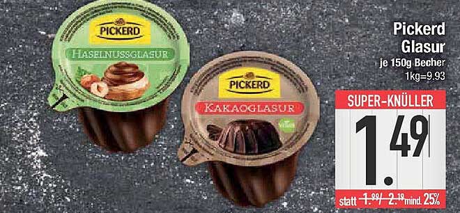 Pickerd Glasur 150g Becher - Haselnuss- und Kakaoglasur