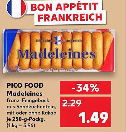 PICO FOOD Madeleines